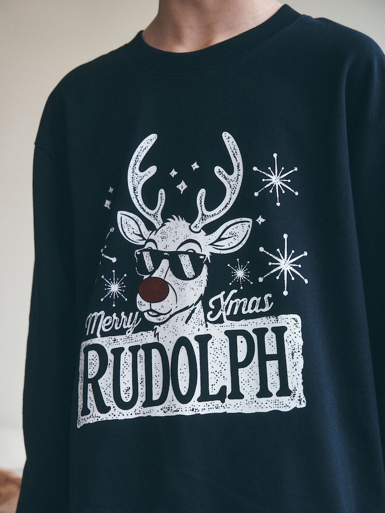 Juoda/pilka, šauni Rudolph - Kalėdinių pižamų komplektas (3-16m.) - 4 paveikslėlis iš 4 Juoda/pilka, šauni Rudolph - Kalėdinių pižamų komplektas (3-16m.) - 4 paveikslėlis iš 4
