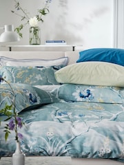 Designers Guild Delft Blue Manohari 250 Thread Count Duvet Cover Set - Image 1 of 4