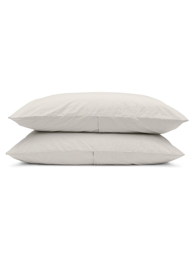 Bedfolk Natural Relaxed Cotton Pillowcases Pair - Image 5 of 5 Bedfolk Natural Relaxed Cotton Pillowcases Pair - Image 5 of 5