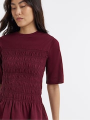 JD Williams Shirred Short Sleeve Top - Imaginea 3 din 4