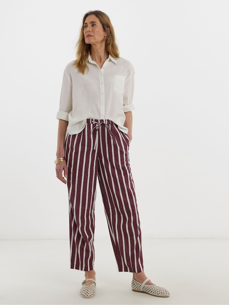 Μωβ - JD Williams Λινό Μικτό Παντελόνα Φαρδιά γραμμή - Εικόνα 1 από 4