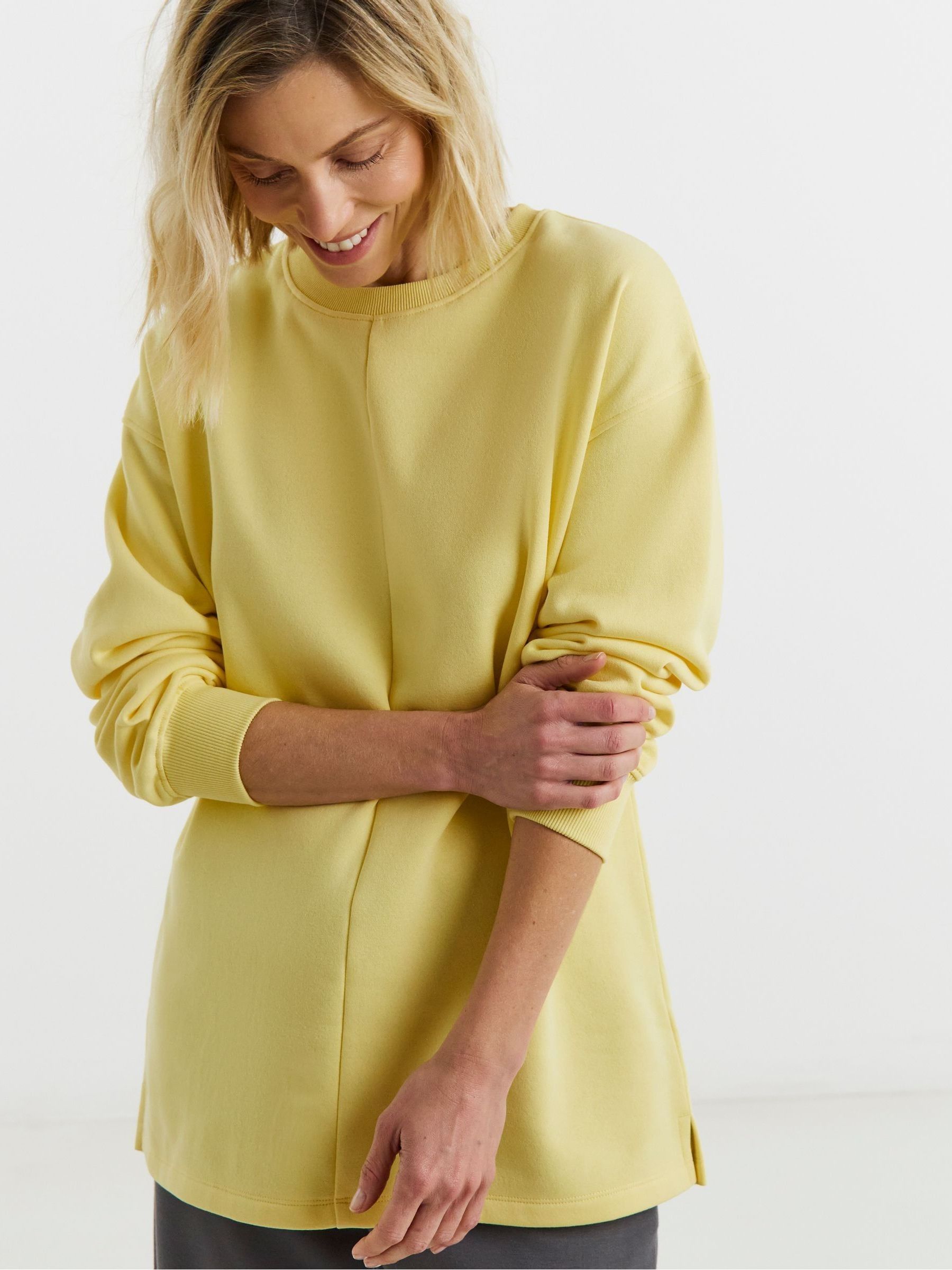 Buy JD Williams Yellow Side Zip Longline Sweat Top from Next Romania Buy JD Williams Yellow Side Zip Longline Sweat Top from Next Romania
