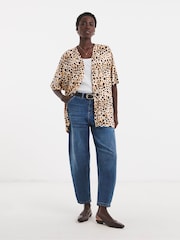 JD Williams Brown Edge to Edge Short Sleeve Cardigan - Image 4 of 4