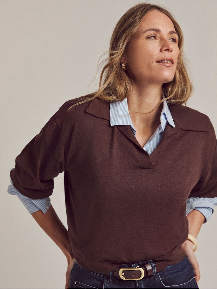 JD Williams Anthology Fine Knit Polo Shirt - Bild 1 von 4