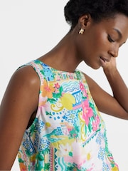 JD Williams Cream Linen Mix Sleeveless Shell Vest Top - Image 4 of 4