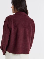 JD Williams Red Suedette Trucker Jacket - Image 3 of 4