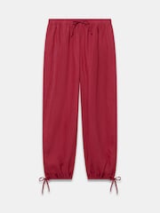 Mint Velvet Red Linen Balloon Trousers - Image 6 of 7