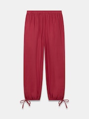 Mint Velvet Red Linen Balloon Trousers - Image 7 of 7
