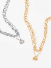 Silberfarben - Mint Velvet Double Layered Chain Necklace - Bild 2 von 3