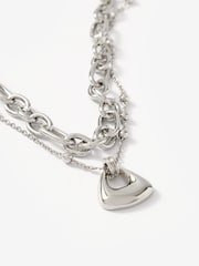 Silberfarben - Mint Velvet Double Layered Chain Necklace - Bild 3 von 3