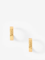 Goldfarben - Mint Velvet Textured Hoops - Bild 1 von 3