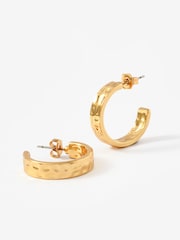 Goldfarben - Mint Velvet Textured Hoops - Bild 2 von 3