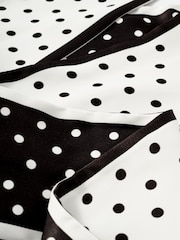 Mint Velvet Black Sia Polka Dot Print Skinny Scarf - Image 3 of 3