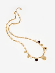 Mint Velvet Gold Tone Multi Charm Necklace - Image 2 of 3