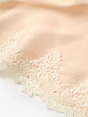 Mint Velvet Pink Satin Lace Trim Scarf - Image 3 of 3