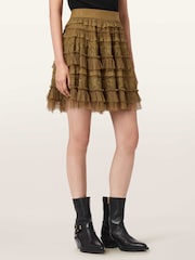 بني - AllSaints Arlea Mini Skirt - Image 5 of 8
