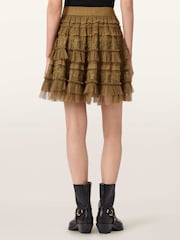 بني - AllSaints Arlea Mini Skirt - Image 6 of 8