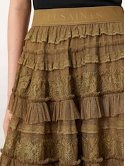 بني - AllSaints Arlea Mini Skirt - Image 7 of 8