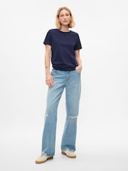 Gap Navy VintageSoft T-Shirt - Image 3 of 4