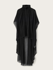 AllSaints Black Sez Tulle Cape - Image 6 of 7
