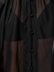 AllSaints Black Sez Tulle Cape - Image 7 of 7