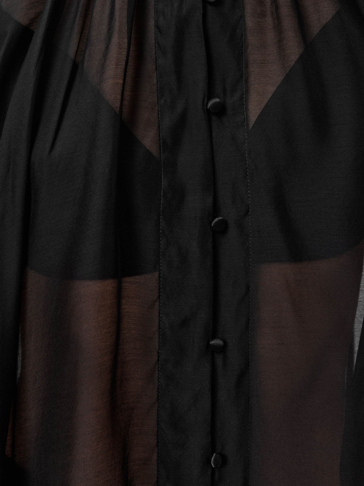 AllSaints Black Sez Tulle Cape - Image 7 of 7