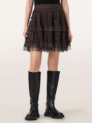 بني - AllSaints Arlea Mini Skirt - Image 2 of 7