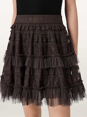 بني - AllSaints Arlea Mini Skirt - Image 6 of 7