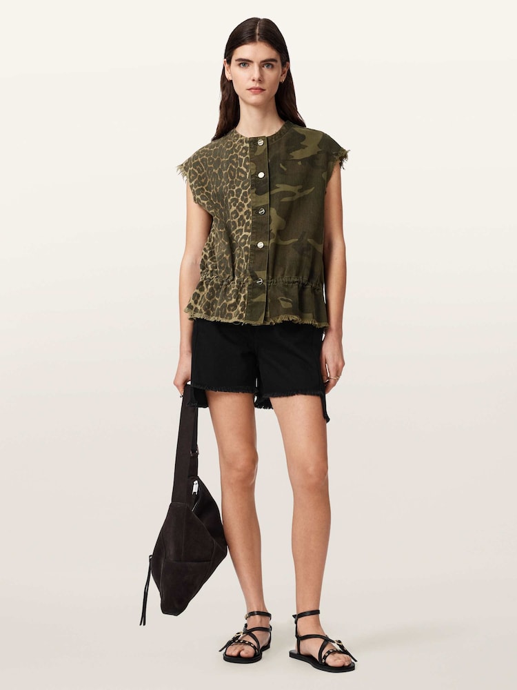 AllSaints Green Sofi Waistcoat - Image 2 of 6