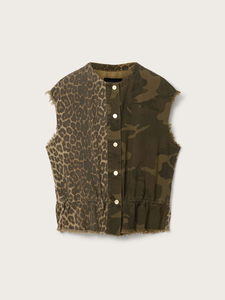 AllSaints Green Sofi Waistcoat - Image 6 of 6