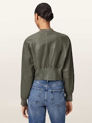 AllSaints Green Suri Bomber Jacket - Image 3 of 5