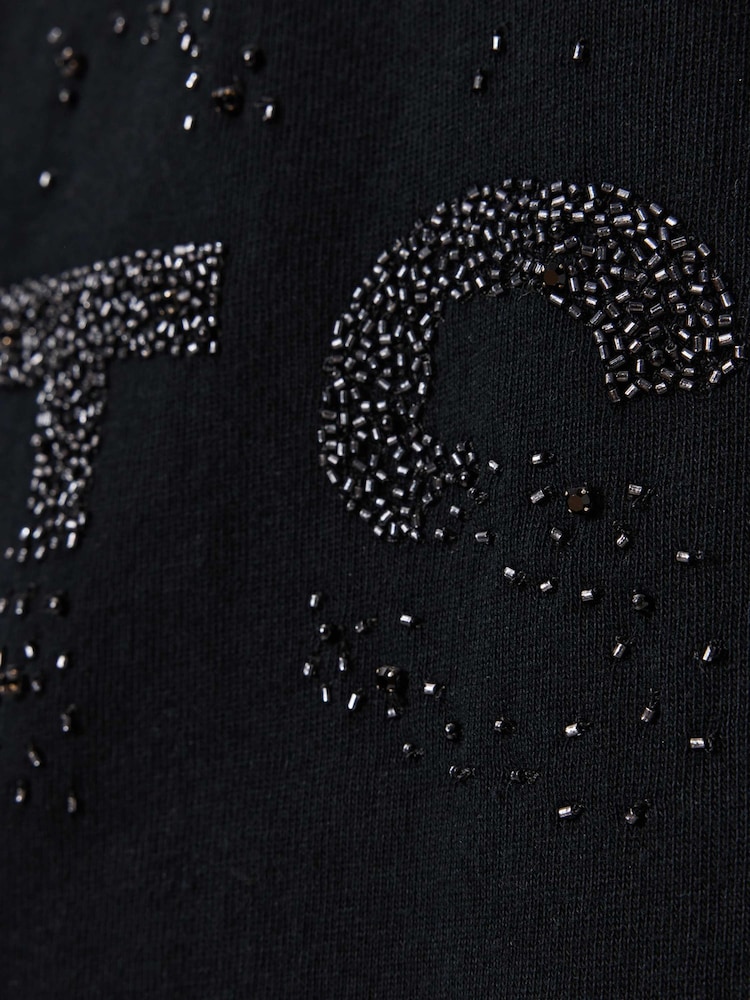 AllSaints Black Stacks Amelie T-Shirt - Image 6 of 6