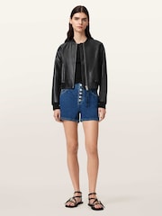 AllSaints Blue Tay Denim Shorts - Image 4 of 6