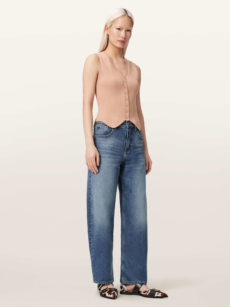 AllSaints Pink Cruz Waistcoat - Image 2 of 6