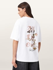 AllSaints White Oneness Etta T-Shirt - Image 5 of 8