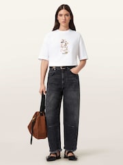 AllSaints White Oneness Etta T-Shirt - Image 6 of 8