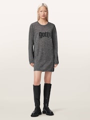 AllSaints Grey Deetz Dress - Image 2 of 6