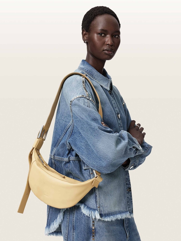 AllSaints Yellow Luna Cross-Body Bag - Image 1 of 4