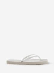 Cotton On White Square Toe Flip Flops - Image 1 of 4