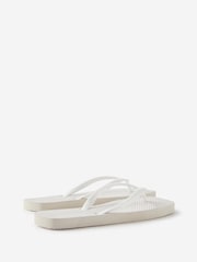 Cotton On White Square Toe Flip Flops - Image 2 of 4
