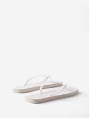 Cotton On White Square Toe Flip Flops - Image 3 of 4