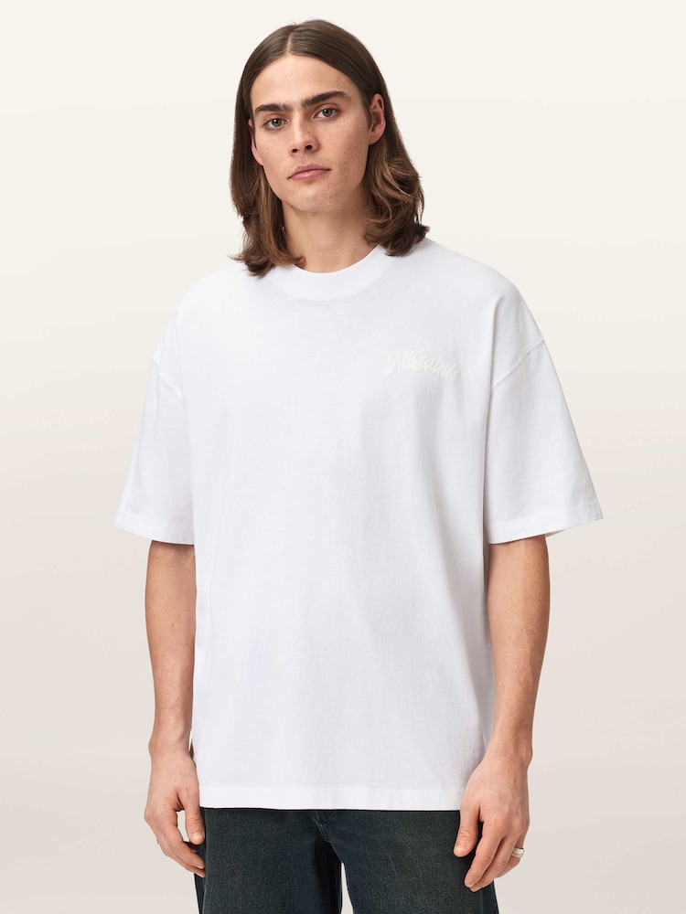 AllSaints White Odyssey Short Sleeve Crew Neck T-Shirt - Image 1 of 7
