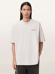 AllSaints White Hallis Short Sleeve Crew Neck T-Shirt - Image 1 of 7