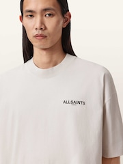 AllSaints White Hallis Short Sleeve Crew Neck T-Shirt - Image 4 of 7