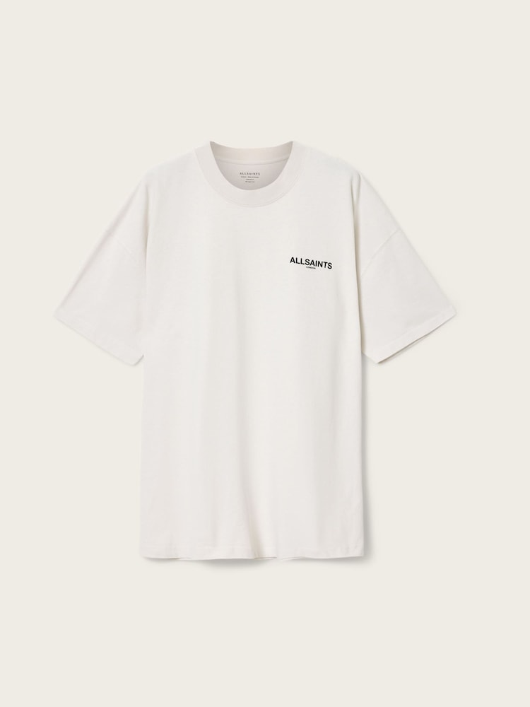 AllSaints White Hallis Short Sleeve Crew Neck T-Shirt - Image 7 of 7