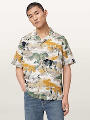 AllSaints White Wader Short Sleeve Shirt - Image 1 of 6