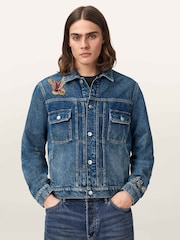 AllSaints Blue Exile Patch Jacket - Image 1 of 6