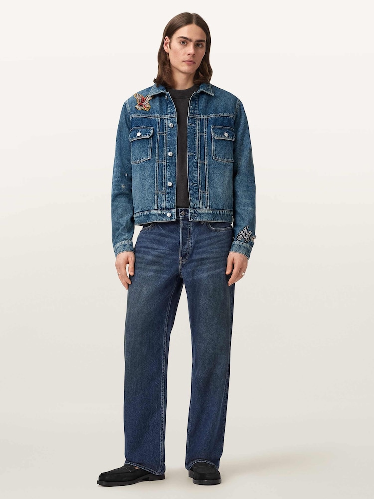 AllSaints Blue Exile Patch Jacket - Image 2 of 6
