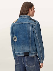 AllSaints Blue Exile Patch Jacket - Image 4 of 6