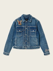 AllSaints Blue Exile Patch Jacket - Image 6 of 6